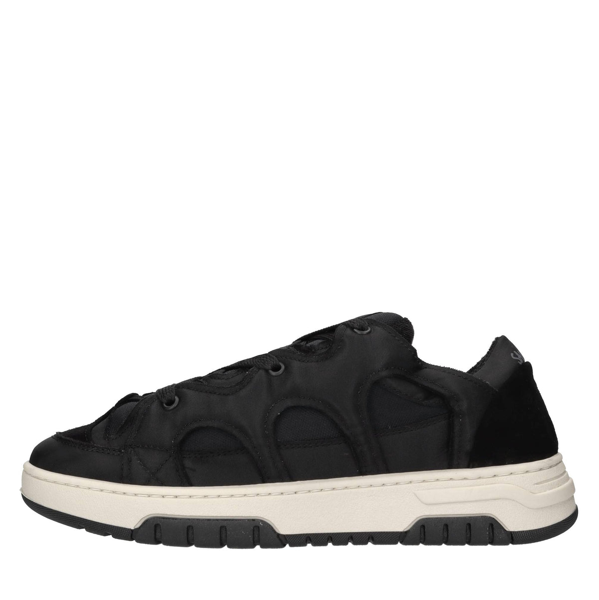 Sneakers in tessuto e camoscio 