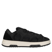 Sneakers in tessuto e camoscio 