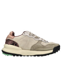 Sneakers in camoscio e pelle 