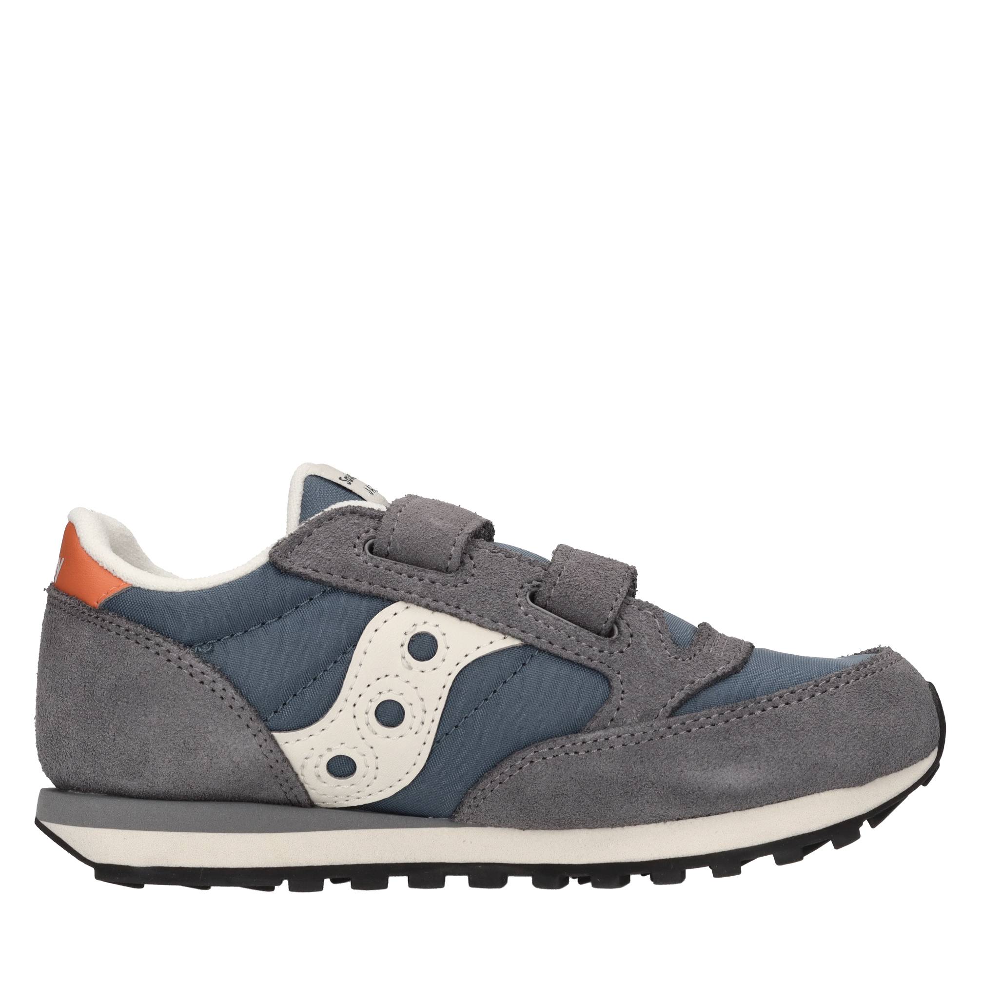 Sneakers in camoscio e tessuto 