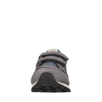 Sneakers in camoscio e tessuto 