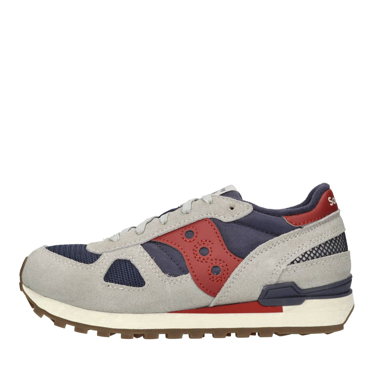 Sneakers in camoscio e tessuto 