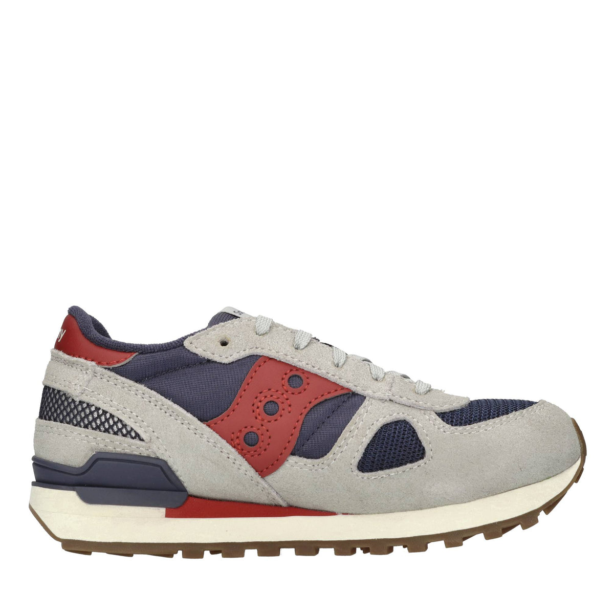 Sneakers in camoscio e tessuto 