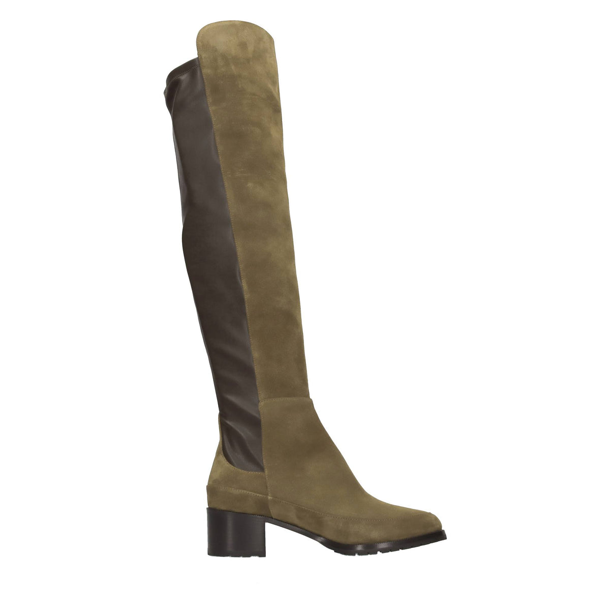 Stivali Emily cuissard in camoscio ed ecopelle 