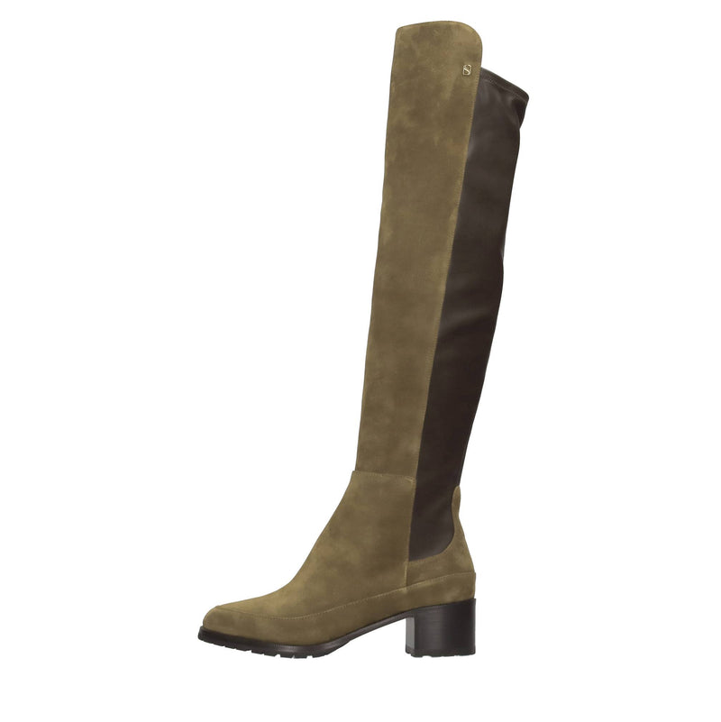Stivali Emily cuissard in camoscio ed ecopelle 