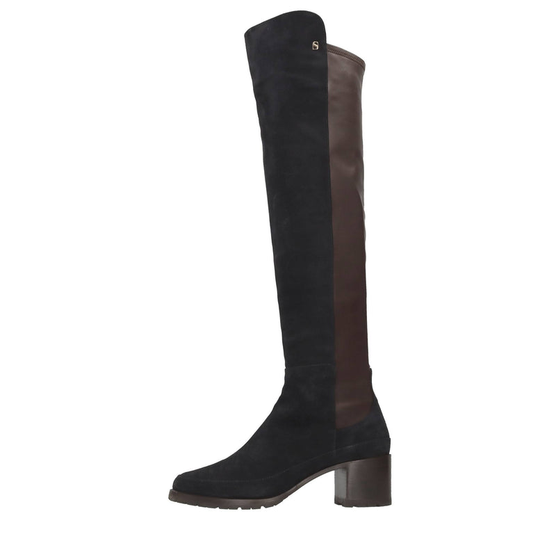 Stivali Emily cuissard in camoscio ed ecopelle 