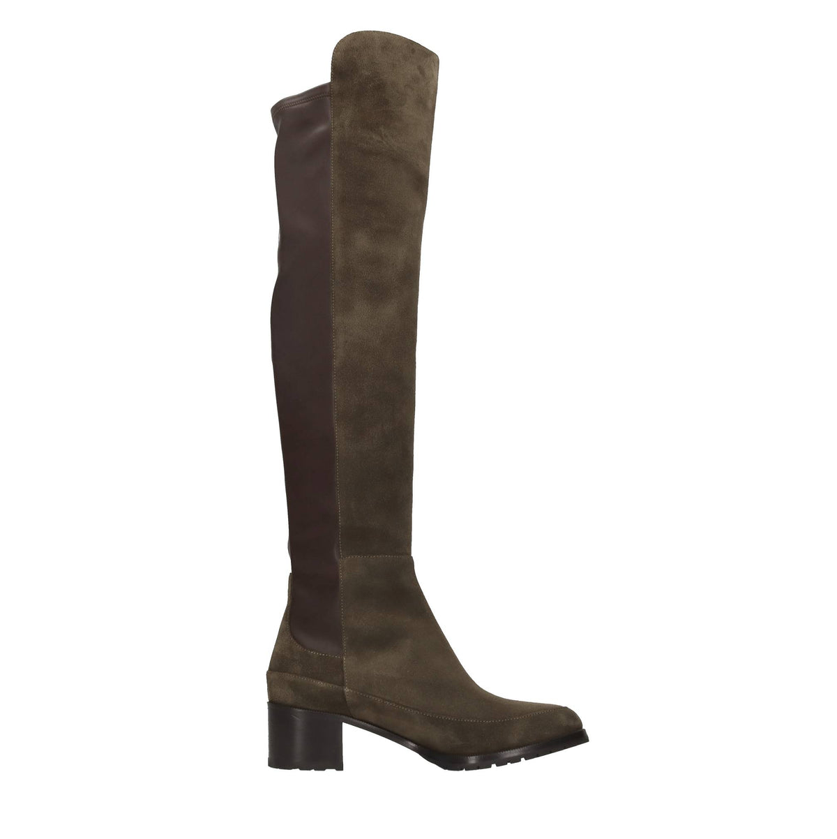 Stivali cuissard Emily in camoscio ed ecopelle 
