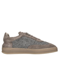 Sneakers in camoscio e tessuto 