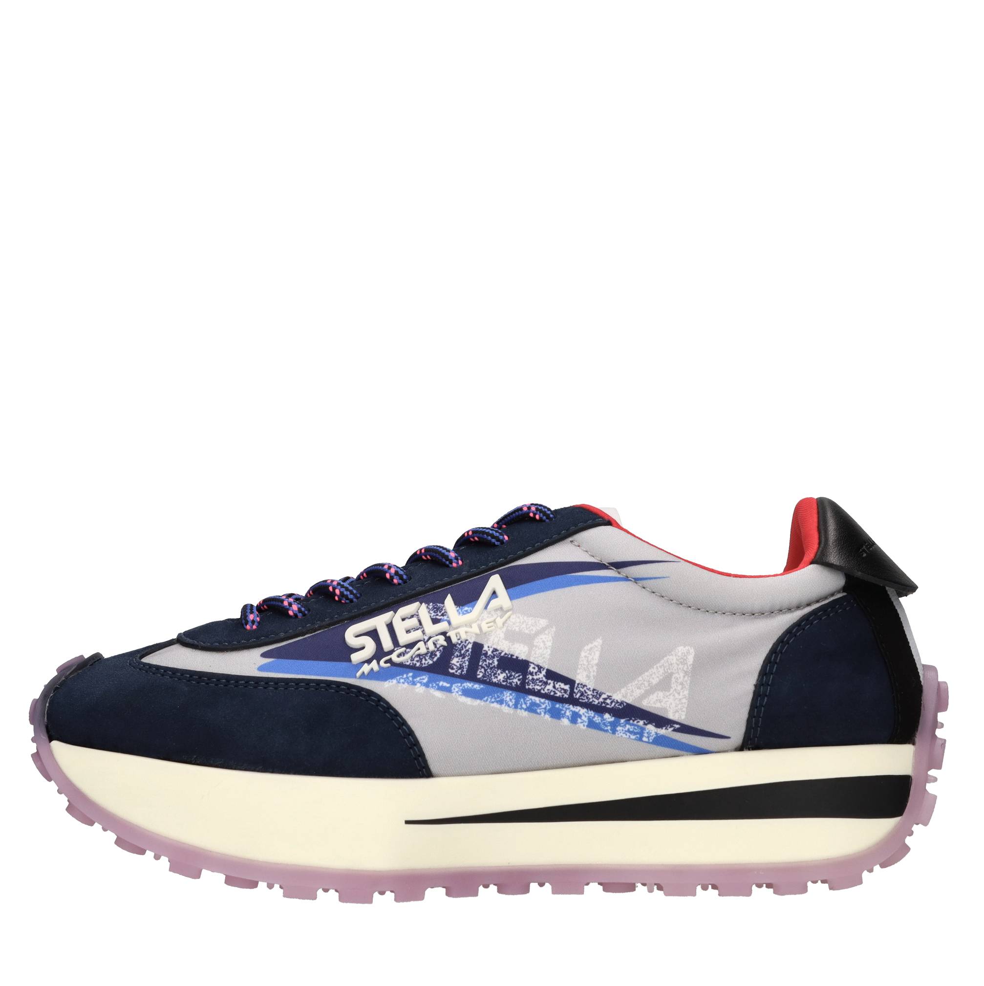 Sneakers in ecocamoscio e tessuto 