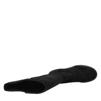 Stivali in pelle e tessuto elasticizzato 