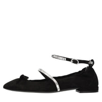 Ballerine in camoscio con strass 