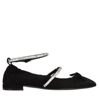 Ballerine in camoscio con strass 