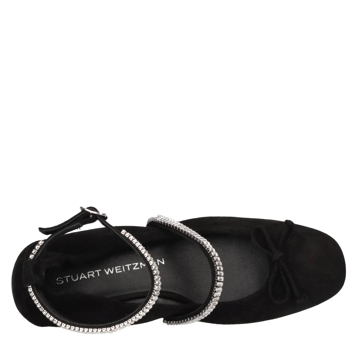 Ballerine in camoscio con strass 