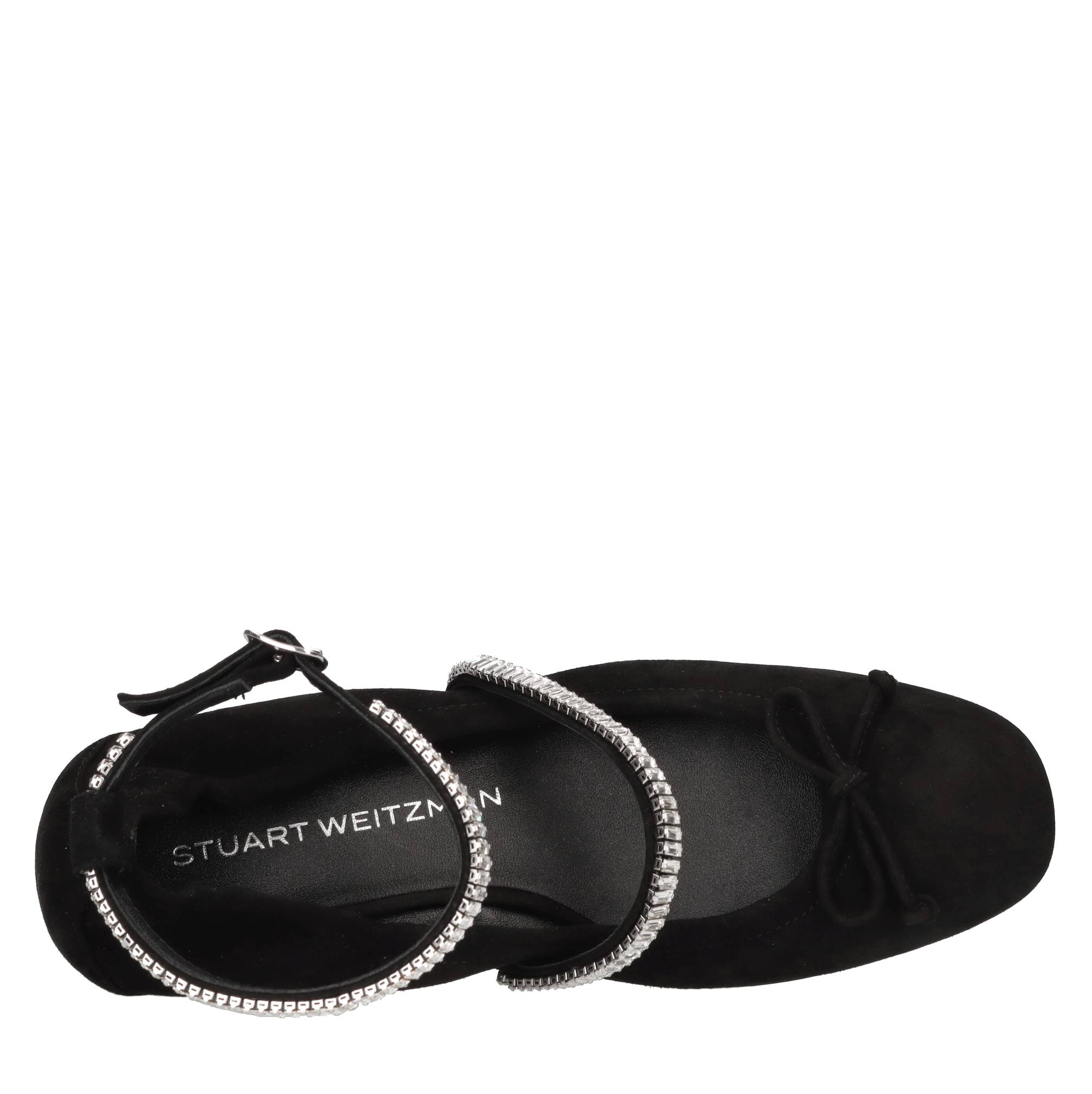 Ballerine in camoscio con strass 