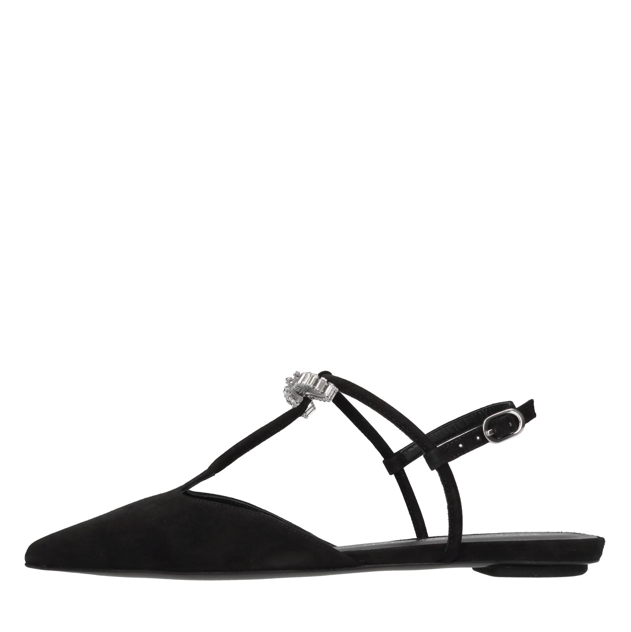 Ballerine slingback in camoscio 