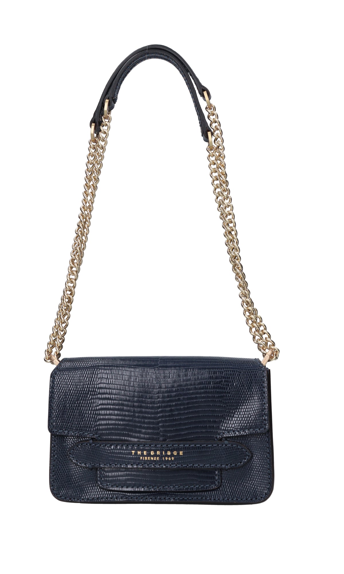 Borsa in pelle stampa pitone 