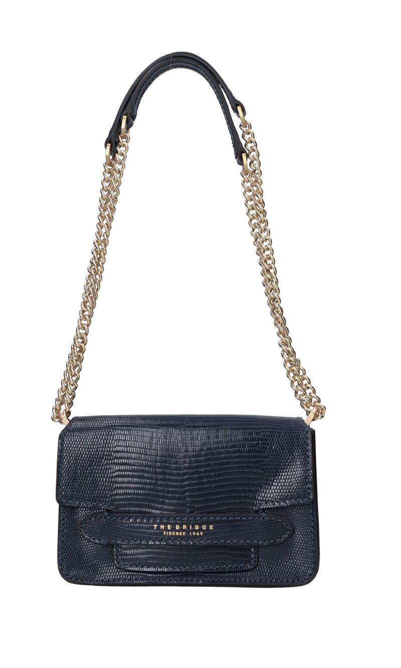 Borsa in pelle stampa pitone 
