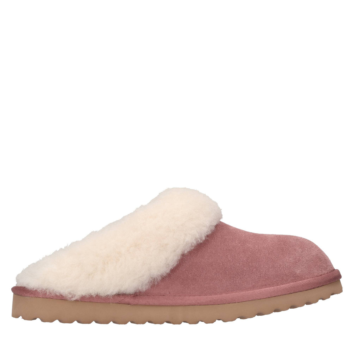 Sabot in camoscio ed ecopelliccia 