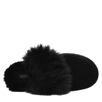 Sabot in camoscio e pelliccia 