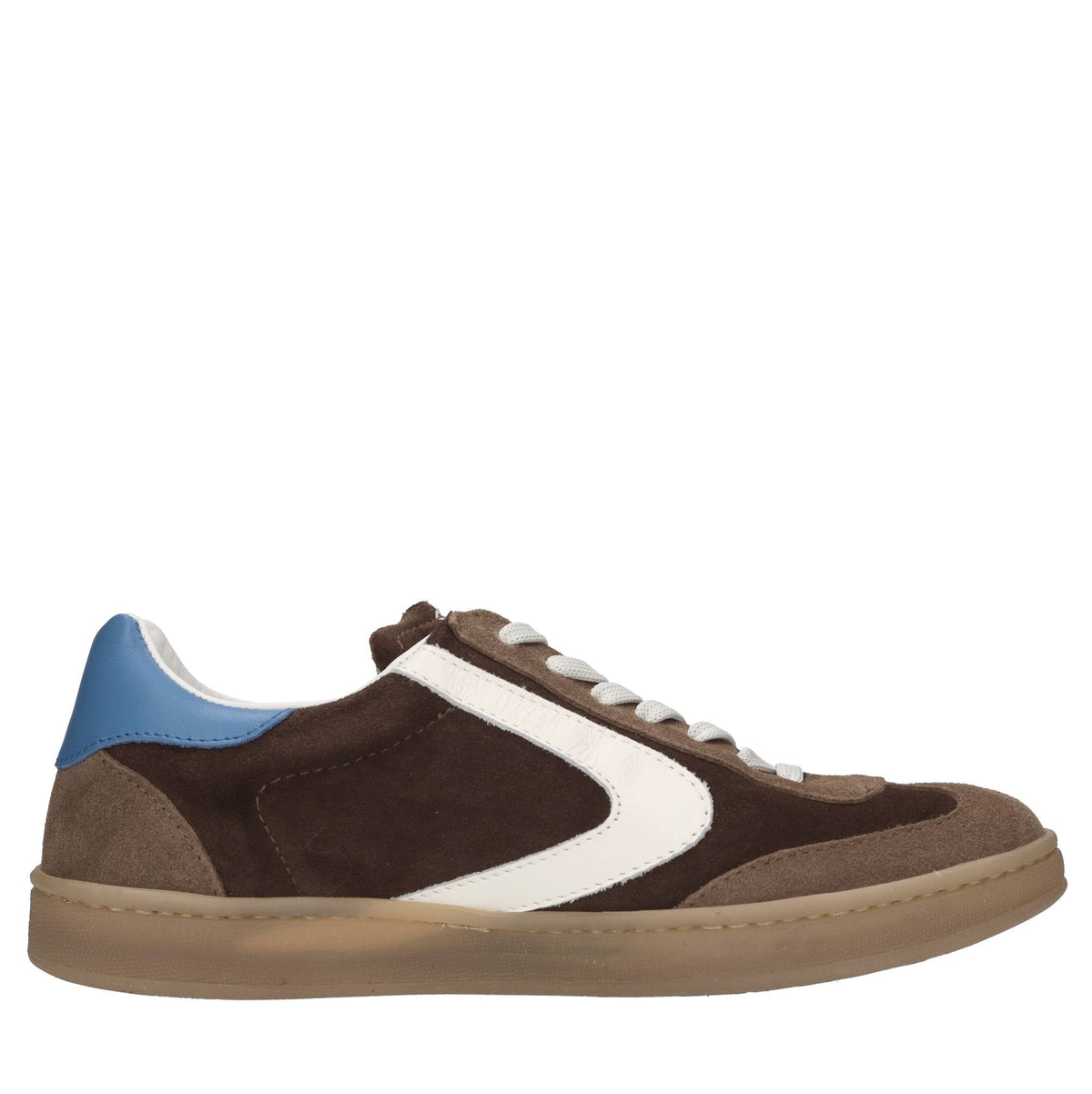 Sneakers in camoscio e pelle 