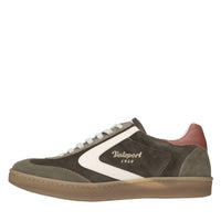 Sneakers in camoscio e pelle 
