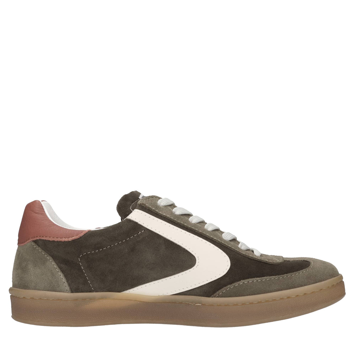 Sneakers in camoscio e pelle 