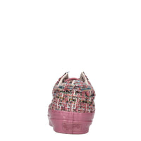 Sneakers in pelle e tessuto 