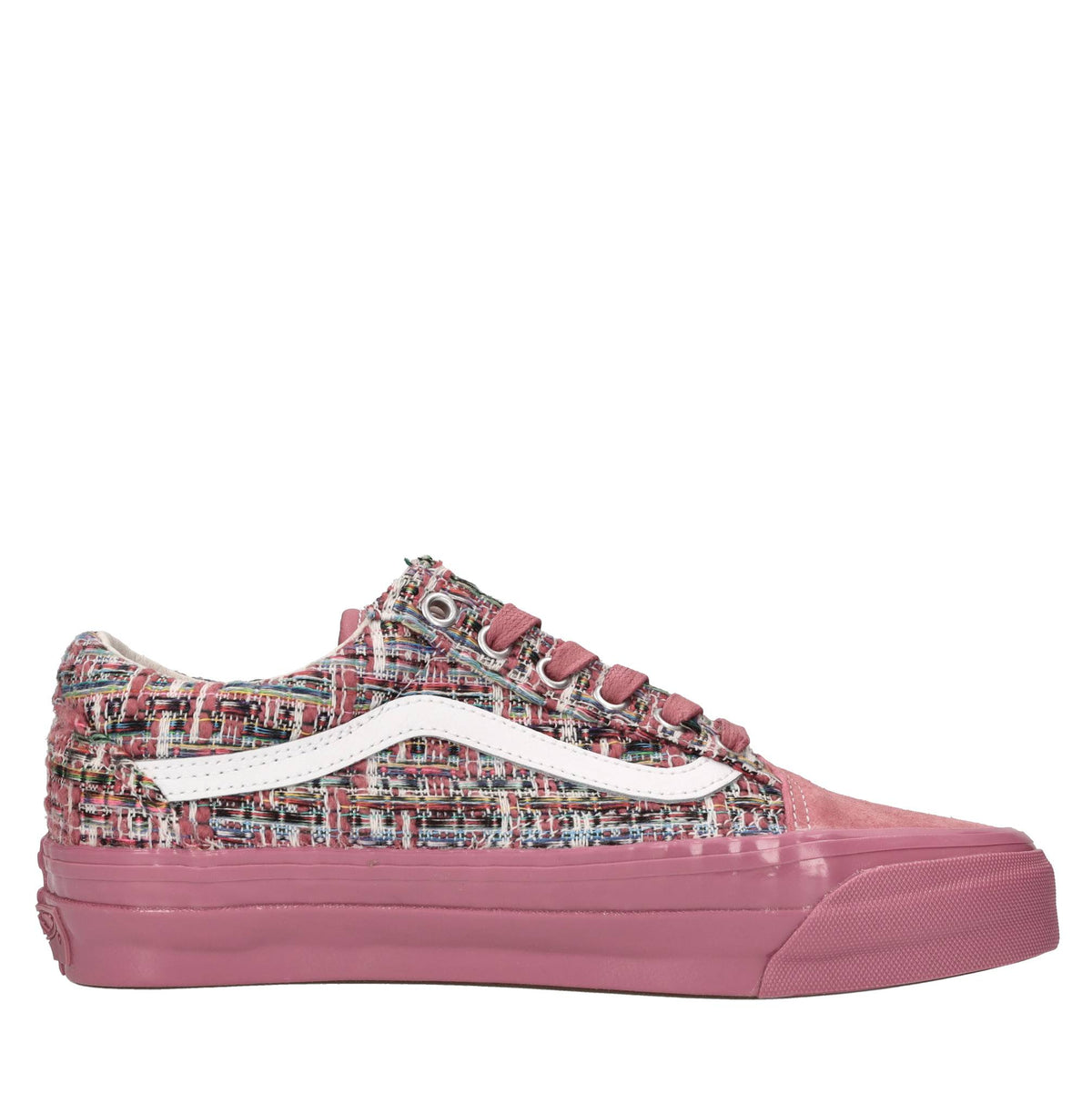 Sneakers in pelle e tessuto 