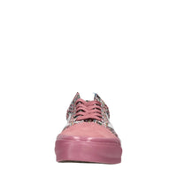 Sneakers in pelle e tessuto 