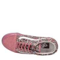 Sneakers in pelle e tessuto 