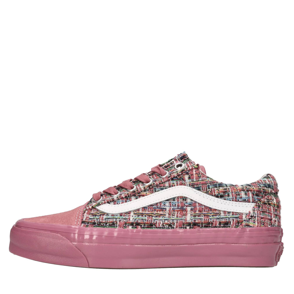 Sneakers in pelle e tessuto 