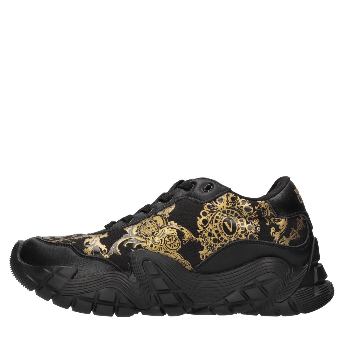 Sneakers in pelle e tessuto 