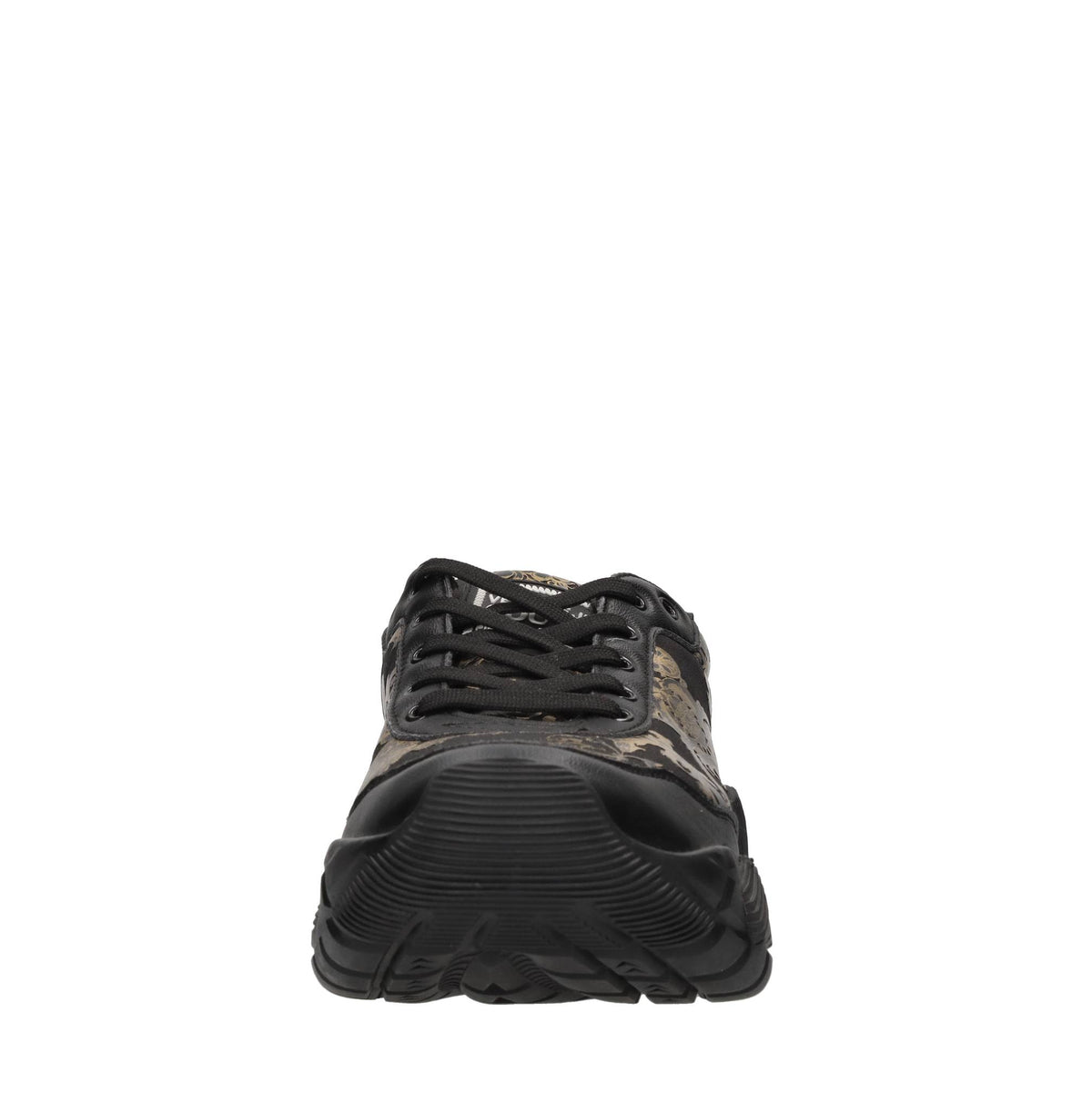 Sneakers in pelle e tessuto 