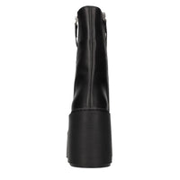 Stivaletti Elodie con zeppa in pelle 
