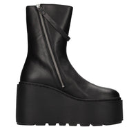 Stivaletti Elodie con zeppa in pelle 