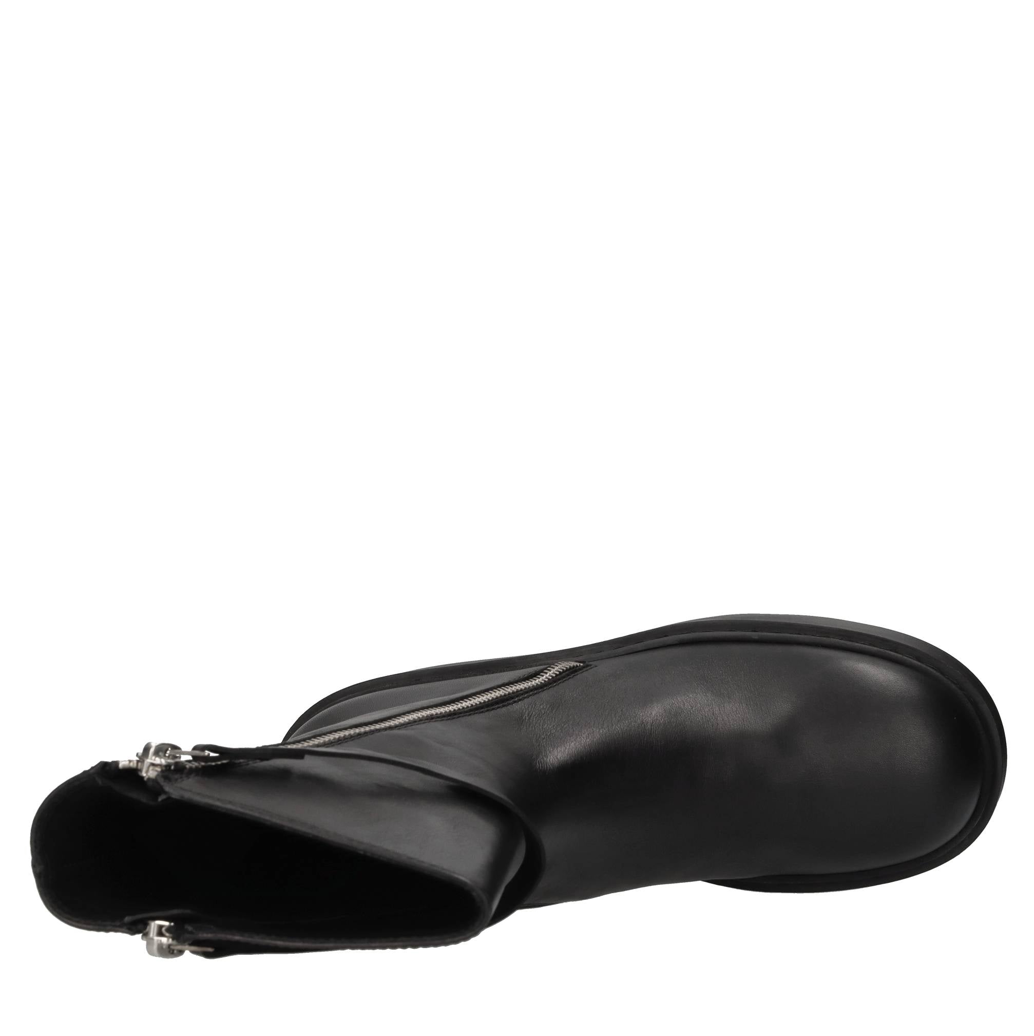 Stivaletti Elodie con zeppa in pelle 