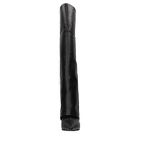 Stivali cuissard Bardo in pelle con zeppa 