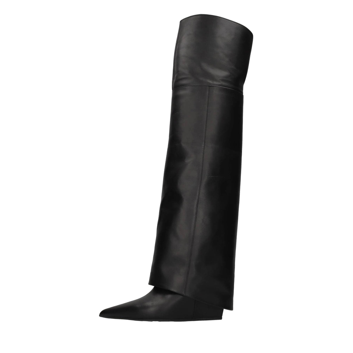 Stivali cuissard Bardo in pelle con zeppa 