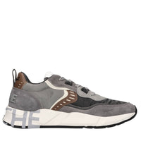 Sneakers in camoscio e tessuto 