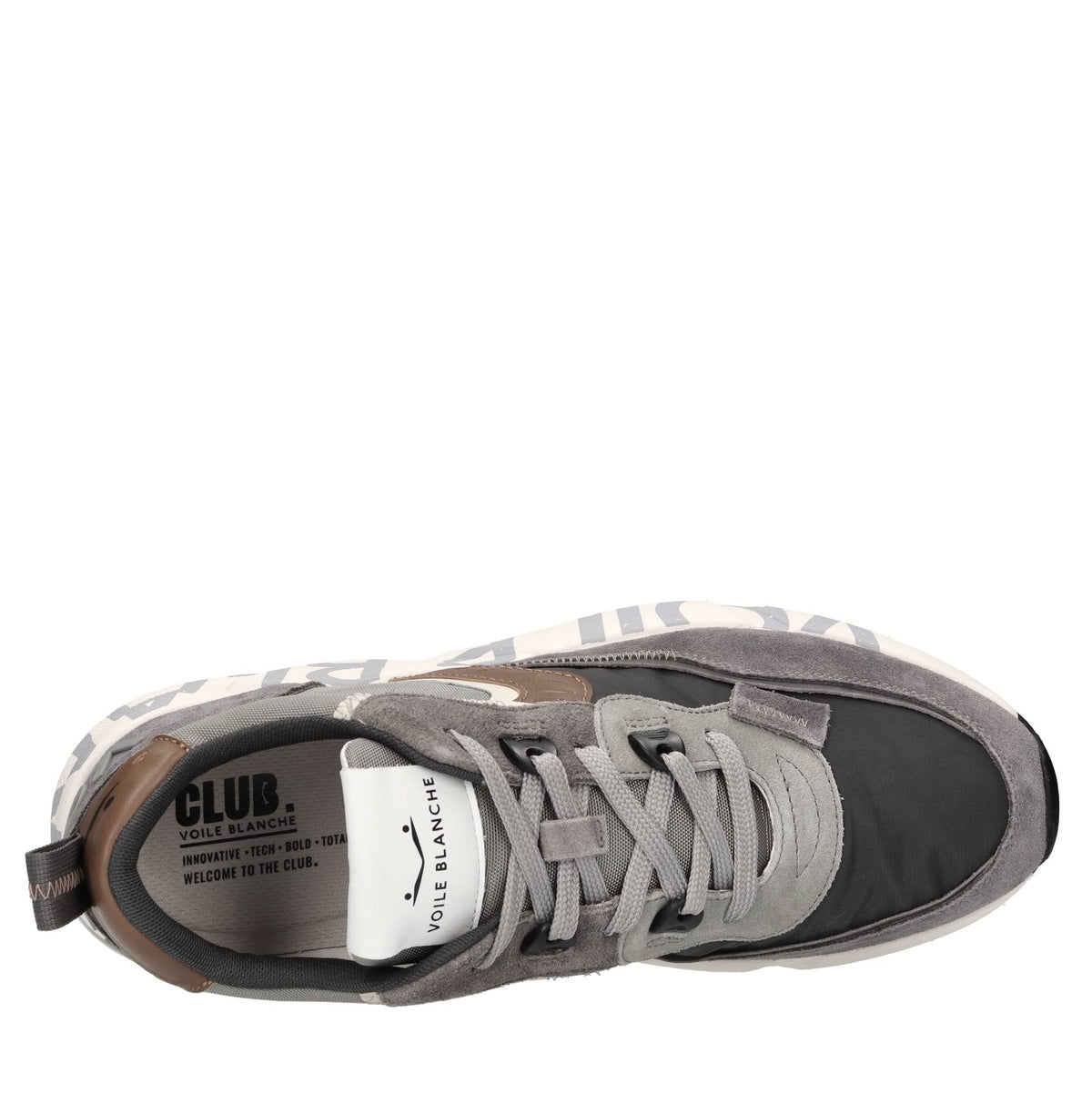 Sneakers in camoscio e tessuto 