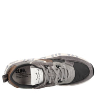 Sneakers in camoscio e tessuto 