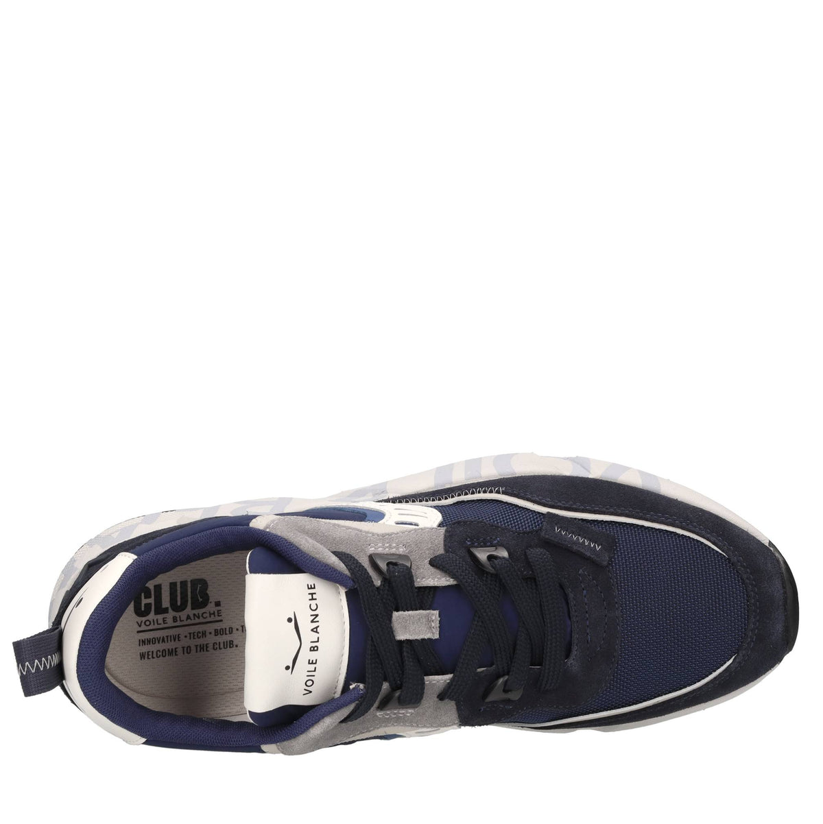 Sneakers in camoscio e tessuto 