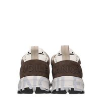 Sneakers in camoscio, pelle e tessuto 