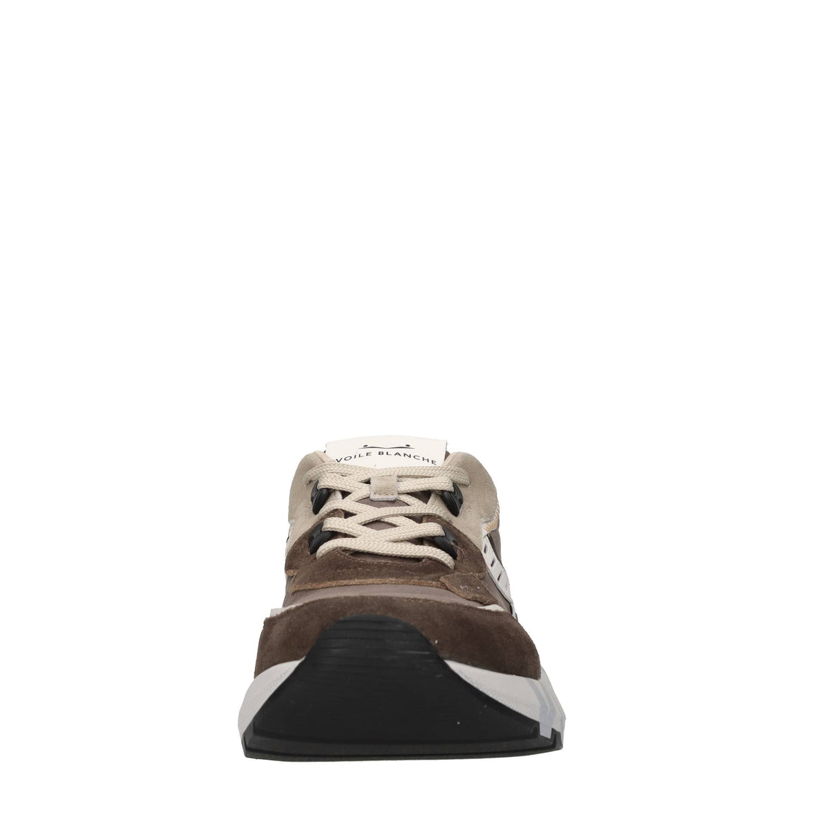 Sneakers in camoscio, pelle e tessuto 