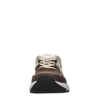 Sneakers in camoscio, pelle e tessuto 