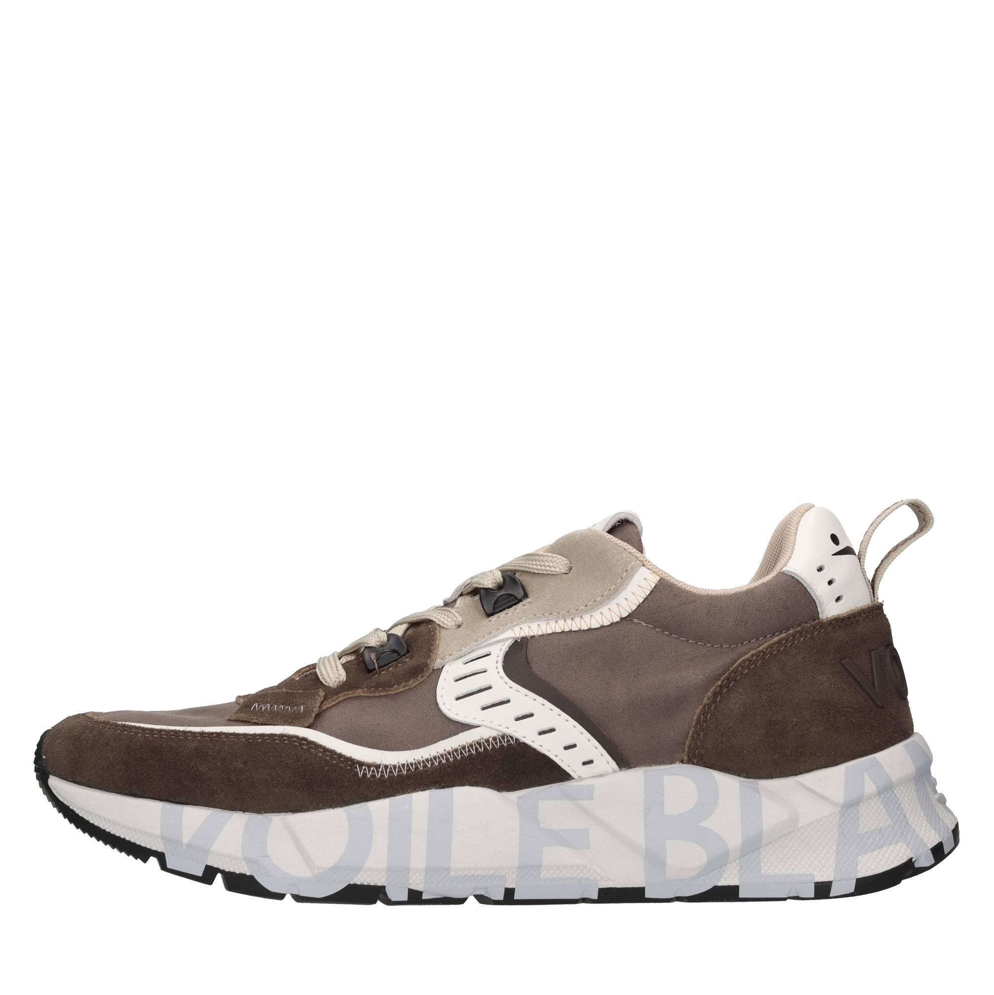 Sneakers in camoscio, pelle e tessuto 