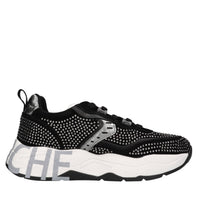 Sneakers in camoscio pelle e strass 