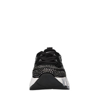 Sneakers in camoscio pelle e strass 
