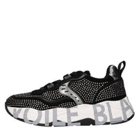 Sneakers in camoscio pelle e strass 