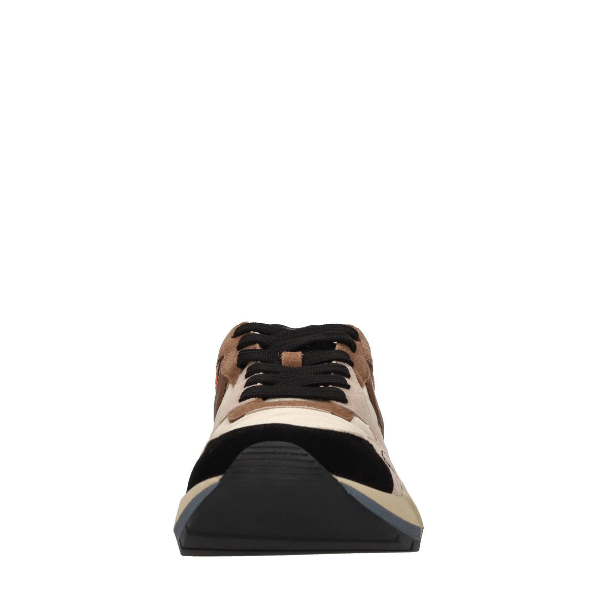 Sneakers in camoscio e tessuto 